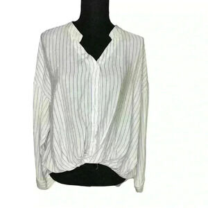 Shein Striped Blouse Blue & White Size M.